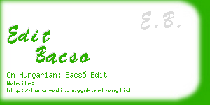 edit bacso business card