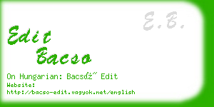 edit bacso business card